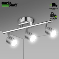 Deckenstrahler LED 3-Flammig GU10 330° Schwenkbar Modern Deckenspot FüR KüChe