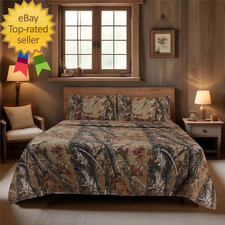 Realtree All Purpose Camo Bedding Queen Sheet Set 4 Piece Polycotton Rustic Farm