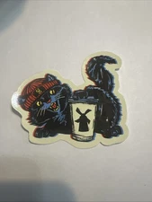 Dutch Bros Black Cat Beanie Cup Coffee Sticker October 2023 Edition