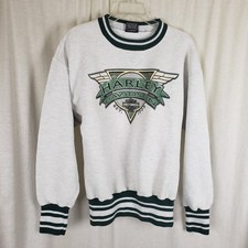 Vtg House of Harley Davidson RK Stratman Ringer Double Sided Sweatshirt Mens L