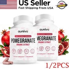 1/2X Auniva Pomegranate Extract Capsules, Natural Pomegranate Supplement 2026