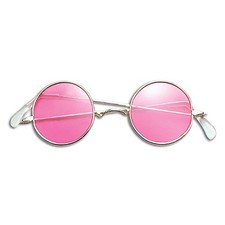 Pink 60s Lennon Style Glasses Costume Accessory