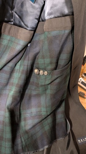 Ralph Lauren Trench Nero Uomo 40S Qualità Trench Coat Fodera Zip - Foto 19 di 23
