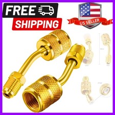 2 Pcs R410a Adapter for Mini Split Charging Adapter Vacuum Port with Thimble ...