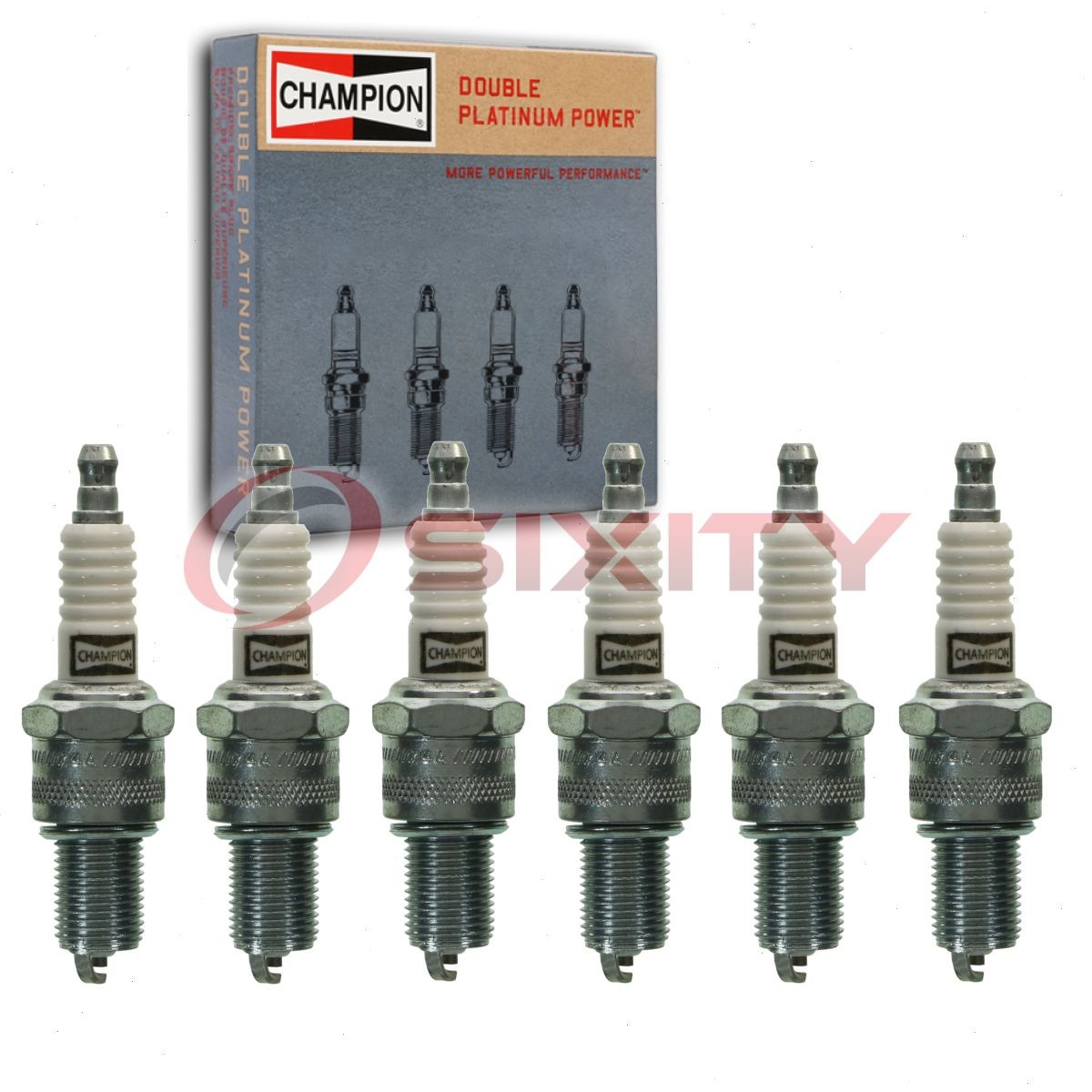 6 pc Champion Double Platinum Spark Plugs for 1982-1987 Jaguar Vanden Plas tb