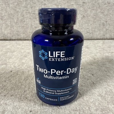 Life Extension Two-Per-Day Capsules High-Potency Multivitamin, 120 capsules