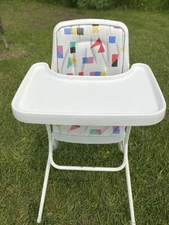 Vintage Cosco Metal Vinyl  Baby Highchair High Chair