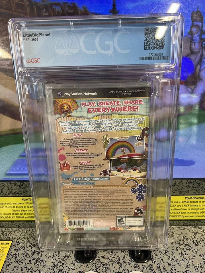Sony PSP LittleBigPlanet 2009 graduado CGC 9,6 A+ SELLADO Little Big Planet Sackboy Foto 3 de 4