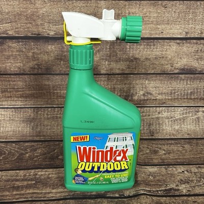 Vintage Windex Outdoor Window Glass Concentrate 32 Oz 1997 Mostly Full