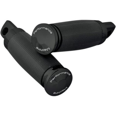 Performance Machine Contour Male Mount Footpegs - Rubber Wrapped - 0035-0083-B