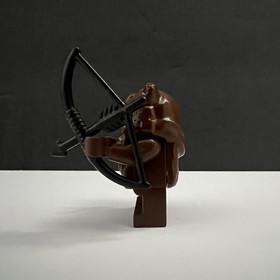 Lego Star Wars 7139 Ewok Attack Wicket Brown Head Hood Minifigure w/ Bow sw0050