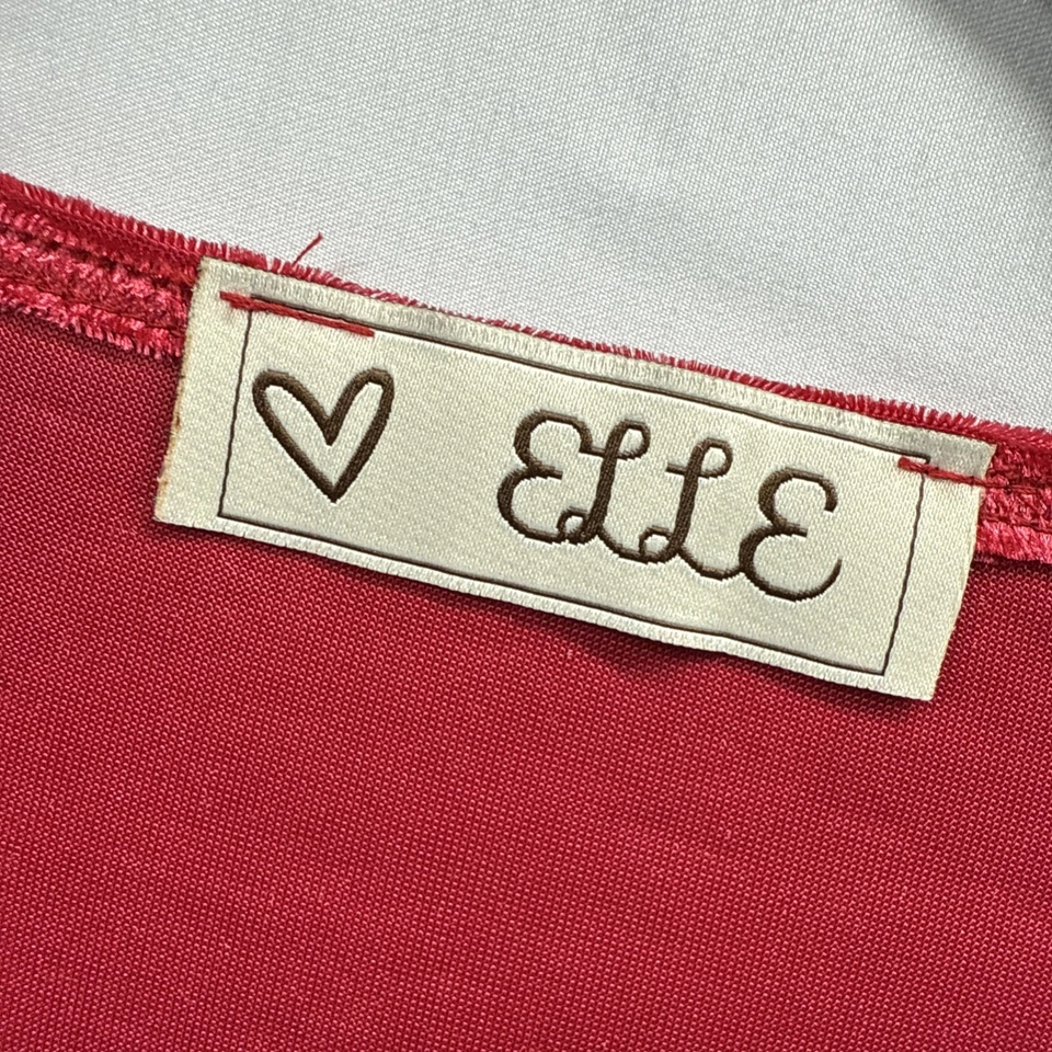 Vestido Elle Babydoll M Decote V Profundo Vermelho Esmagado Veludo Shorts Por Baixo Pulôver - Imagem 2 de 4