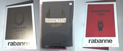 CHOICE OF 2 PACO RABANNE 1,Million Gold Intense, Invictus, Phantom In Red Elixir