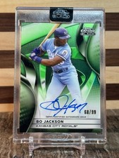 2025 Topps Chrome Black Bo Jackson Autograph Green Refractor #CBA-BJ /99 Royals