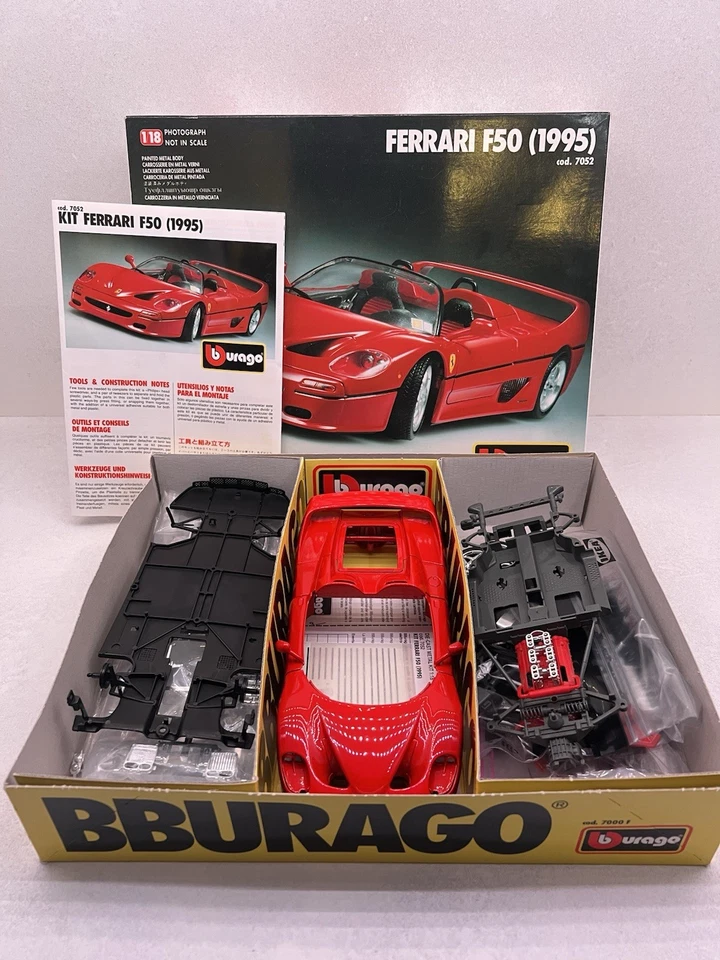 Ferrari F50 (1995) - Bburago - Metal Kit 1/18 - Da Montare - Immagine 4 di 4