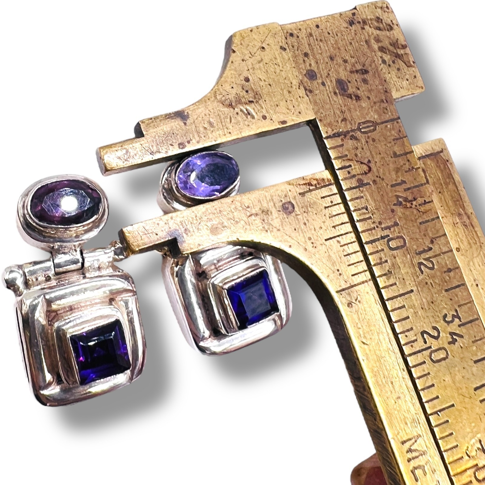 Amethyst Designer Earrings 925 Sterling Silver - … - image 7