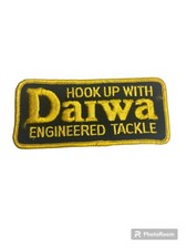 Daiwa hook Up With Engineered Tackle Embroidered Iron On Fishing Patch