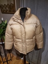 Lefties Zara Ladies Cream Beige Water Repellent The Puffer Jacket - New Sz L 14