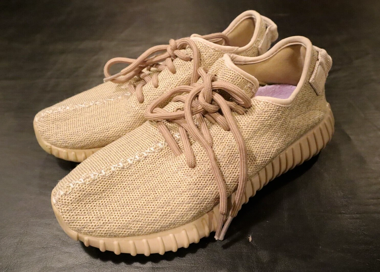 ☑️ ADIDAS YEEZY Boost 350 2015 Uomo Taglia 7.5 Oxford Tan Beige AQ2661