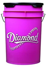 Diamond 6 Gallon Pink Softball Bucket With Padded Lid Black BKT PK