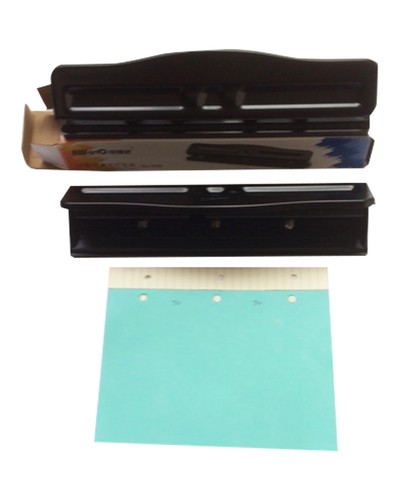 Punzón de 3 orificios A5 ajustes 70/70 mm adecuado para Carehomes negro ajustable Assy - Imagen 2 de 2