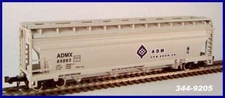 JnJ TRAINS RTR #9205 ADM 54' 4 BAY CTRFL GRAY, END MARKINGS, W/CASE