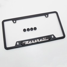 For Maserati Brand New License Frame Plate Cover Stainless Steel Black For Maserati Brand New License Frame Plate Cover Stainless Steel Black