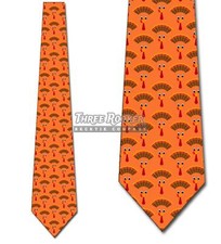 Thanksgiving Ties Men's Turkey Tie Fun Holiday Necktie