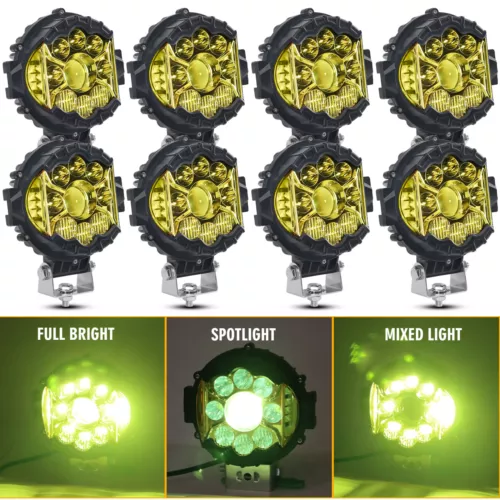 7'' inch LED Work Pods Light For Spot Flood Combo Fog Lamp Offroad Driving Amber - Picture 14 of 14
