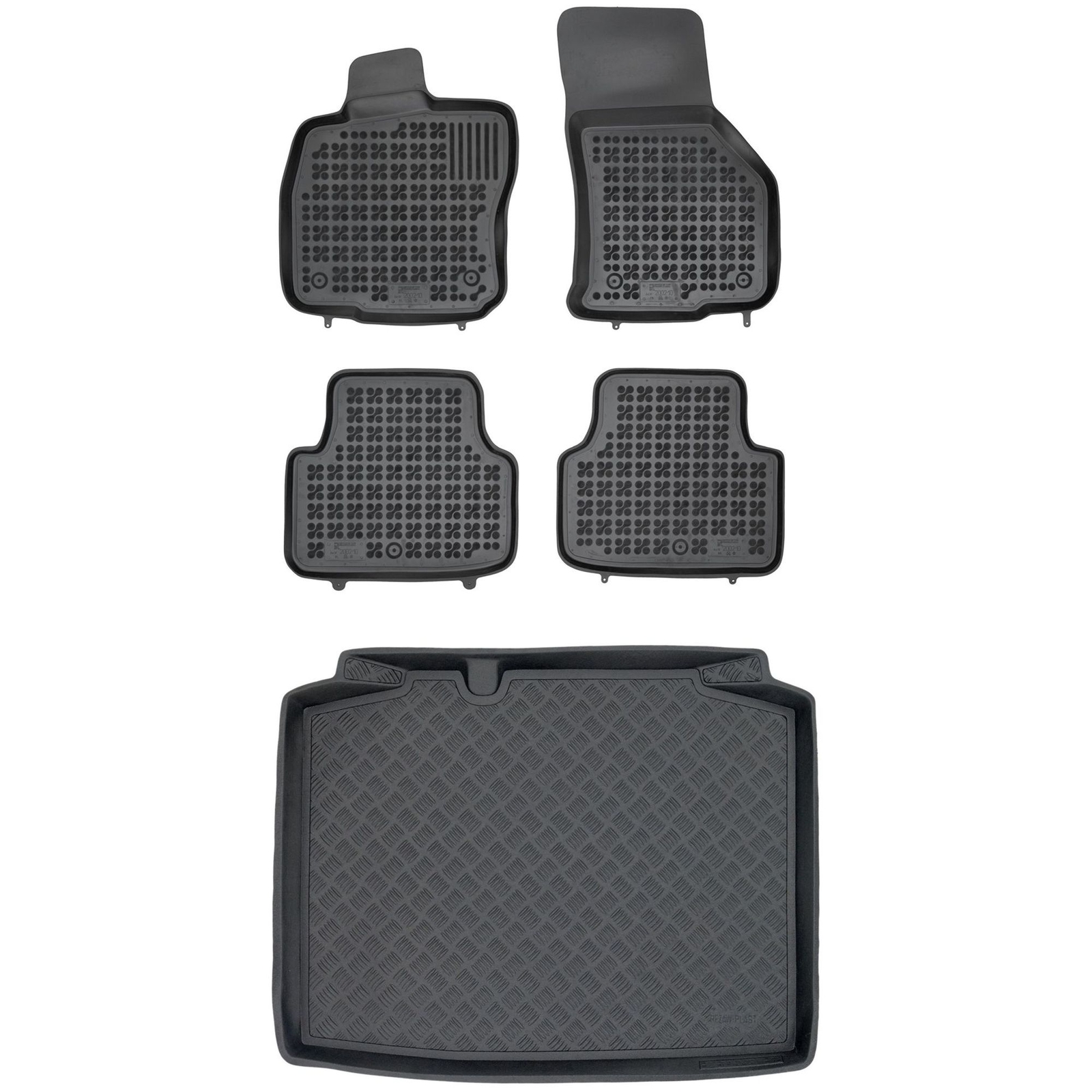 Tapis de sol et coffre en PE pour Skoda Rapid Spaceback noir