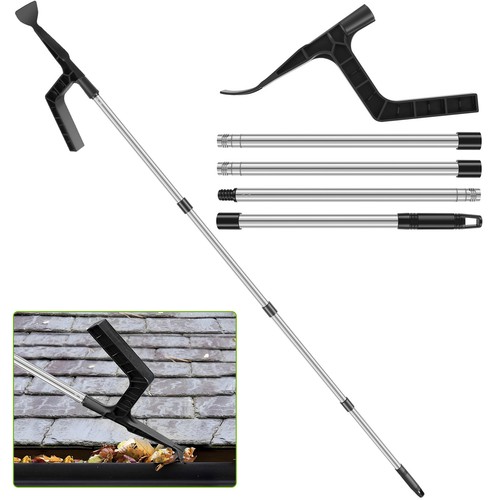 Gutter Roof Cleaning Tool Hook Shovel Scoop Leaves Dirt Remove Home