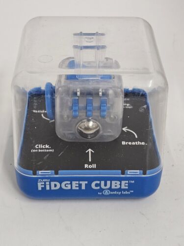 Fidget Cube  Antsy lab Series 3 Translucent Blue Accent GLIDE FLIP CLICK ROLL  - Picture 1 of 9