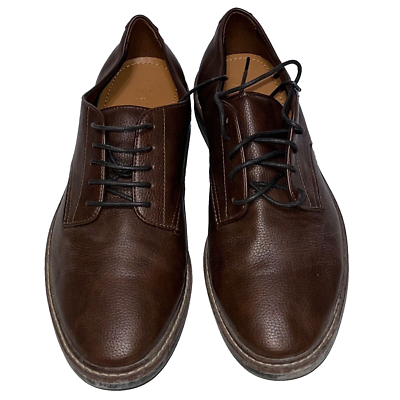 Sarar Men\'s Size EU 43 US 10 Brown Leather Derby Oxford Slip on Dress Shoes Mens Dress Shoes Classic Oxford Shoes Lace-up Formal  main image 2