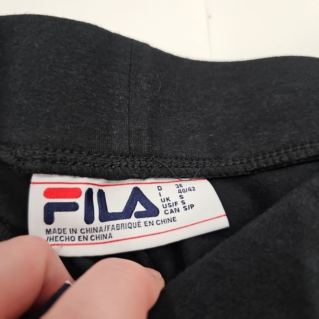 Leggings nuovi con etichette Fila Dea nero rosa donna piccoli nuovi con etichette