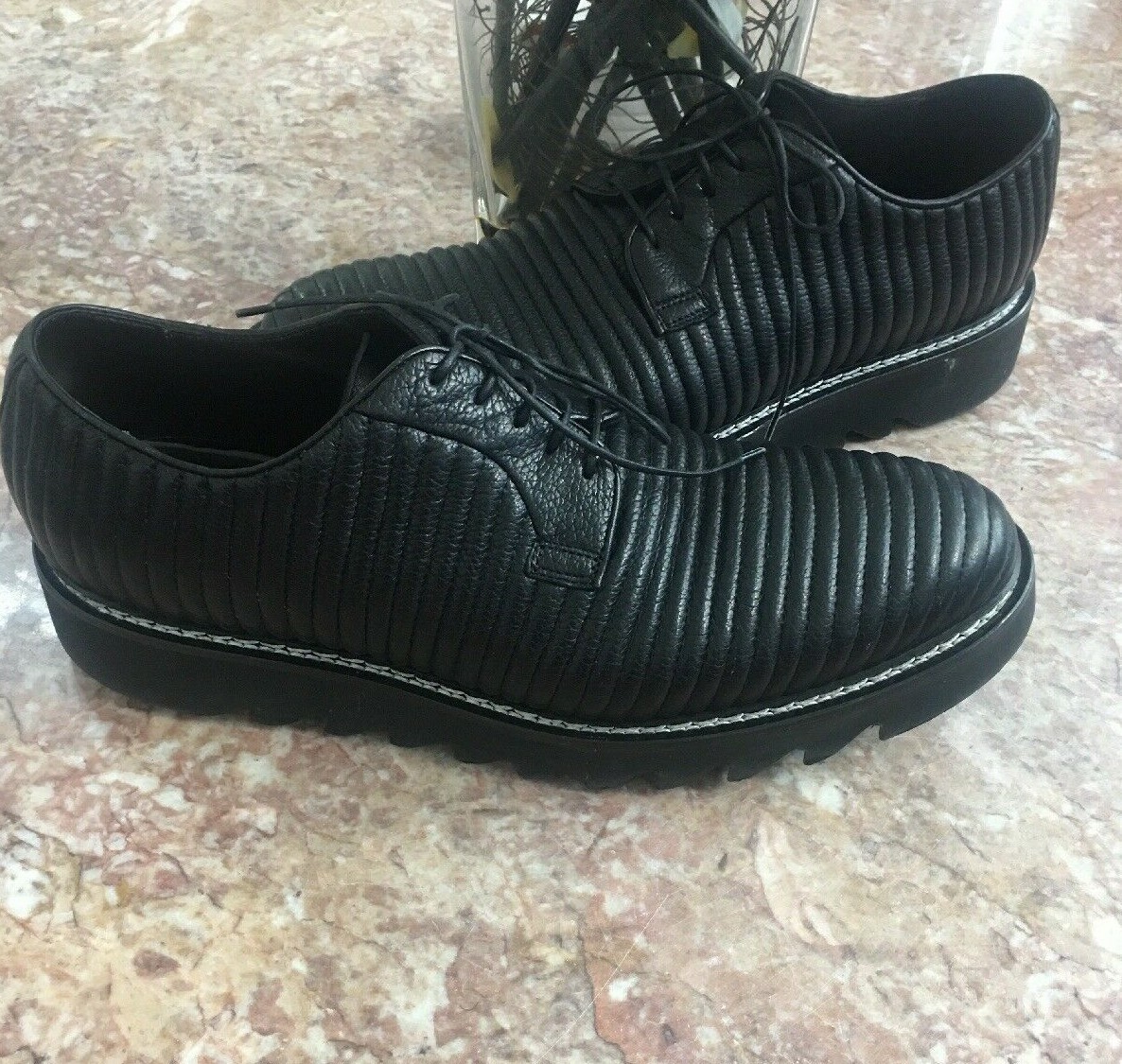 Cesare Paciotti 48251 Men's Black Leather Lace Up Shoes Size 11