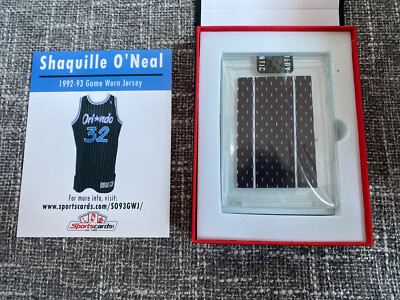 SHAQUILLE O'NEAL 1992-93 ROOKIE YEAR GAME WORN JERSEY SWATCH ORLANDO MAGIC  | eBay