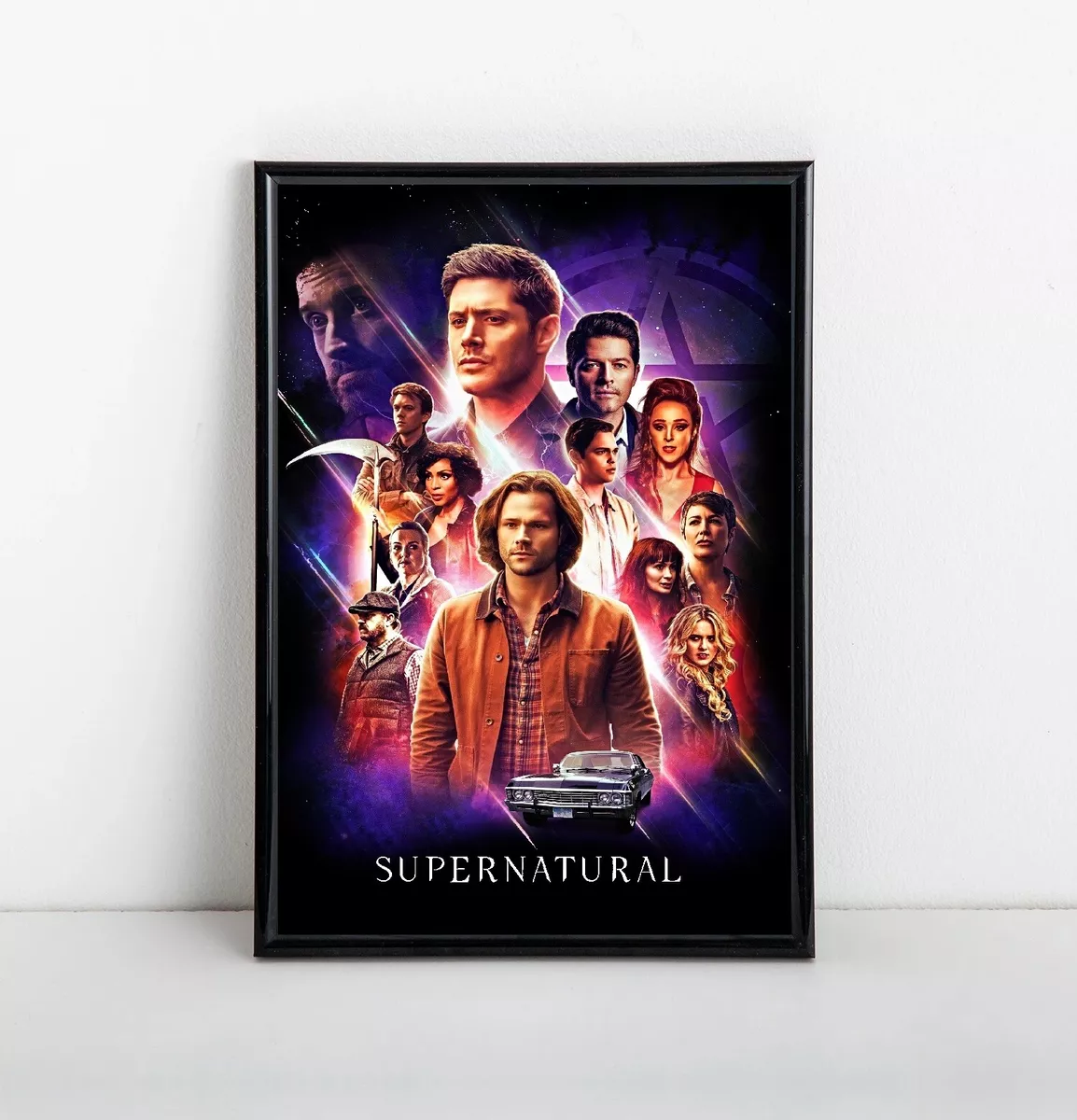 Supernatural Season 15 Framed Poster All Characters NEW USA