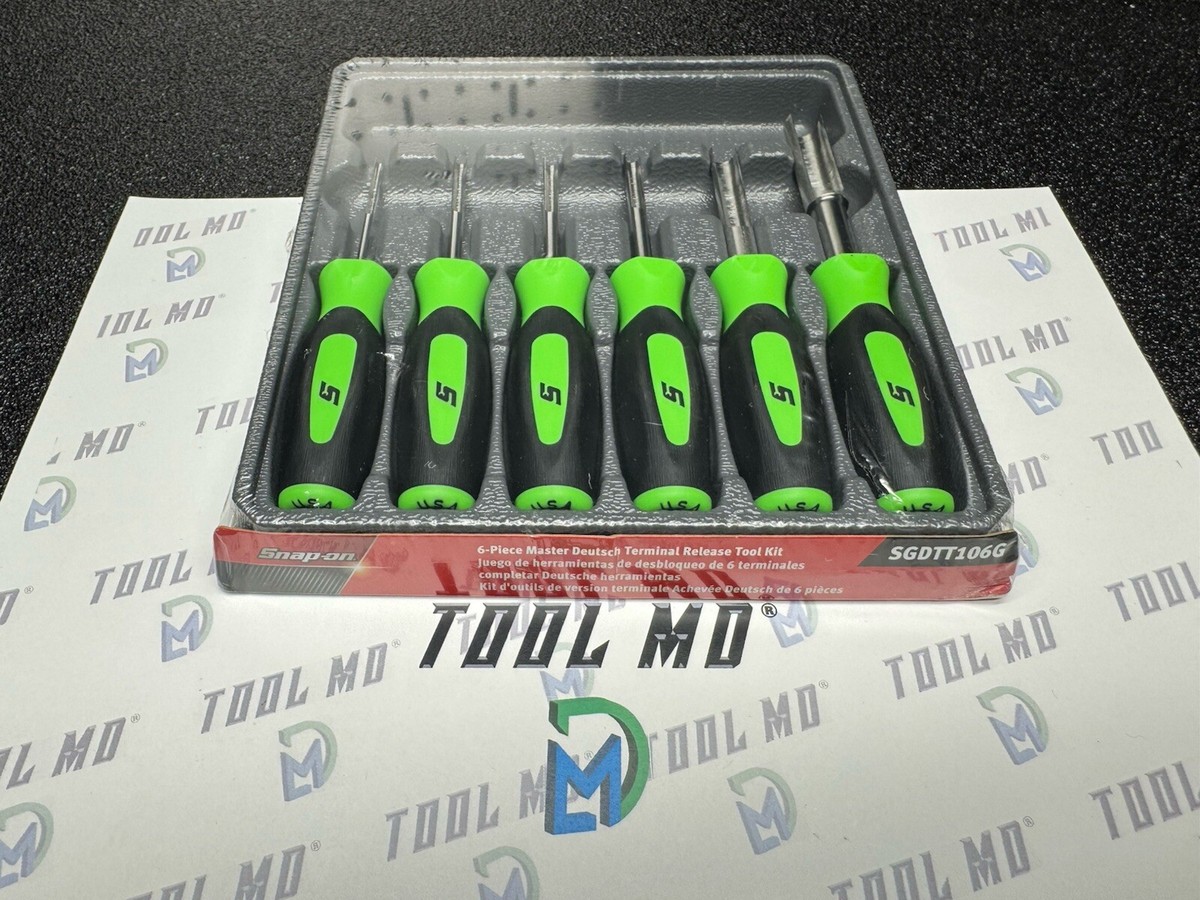 Snap-on Tools USA NEW 6-Piece GREEN Soft Grip Terminal Tool Kit