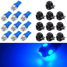 Blue 194 T10 W5w Led Bulbs Light With Pc195 Pc194 Pc168 Twist Lock Socket 168