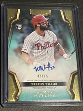 2024 Topps Five Star Weston Wilson Aqua On Card Auto Autograph RC FSA-WW #/75