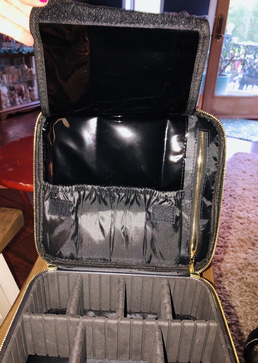 Samtour Professional Travel Makeup Bag Portable Cosmetic Case