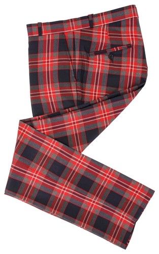 Pantalones Relco Sta Prensa Estilo Tartán Cuadros Mod Golf Manténgase Presionado Prest Retro - Imagen 3 de 6