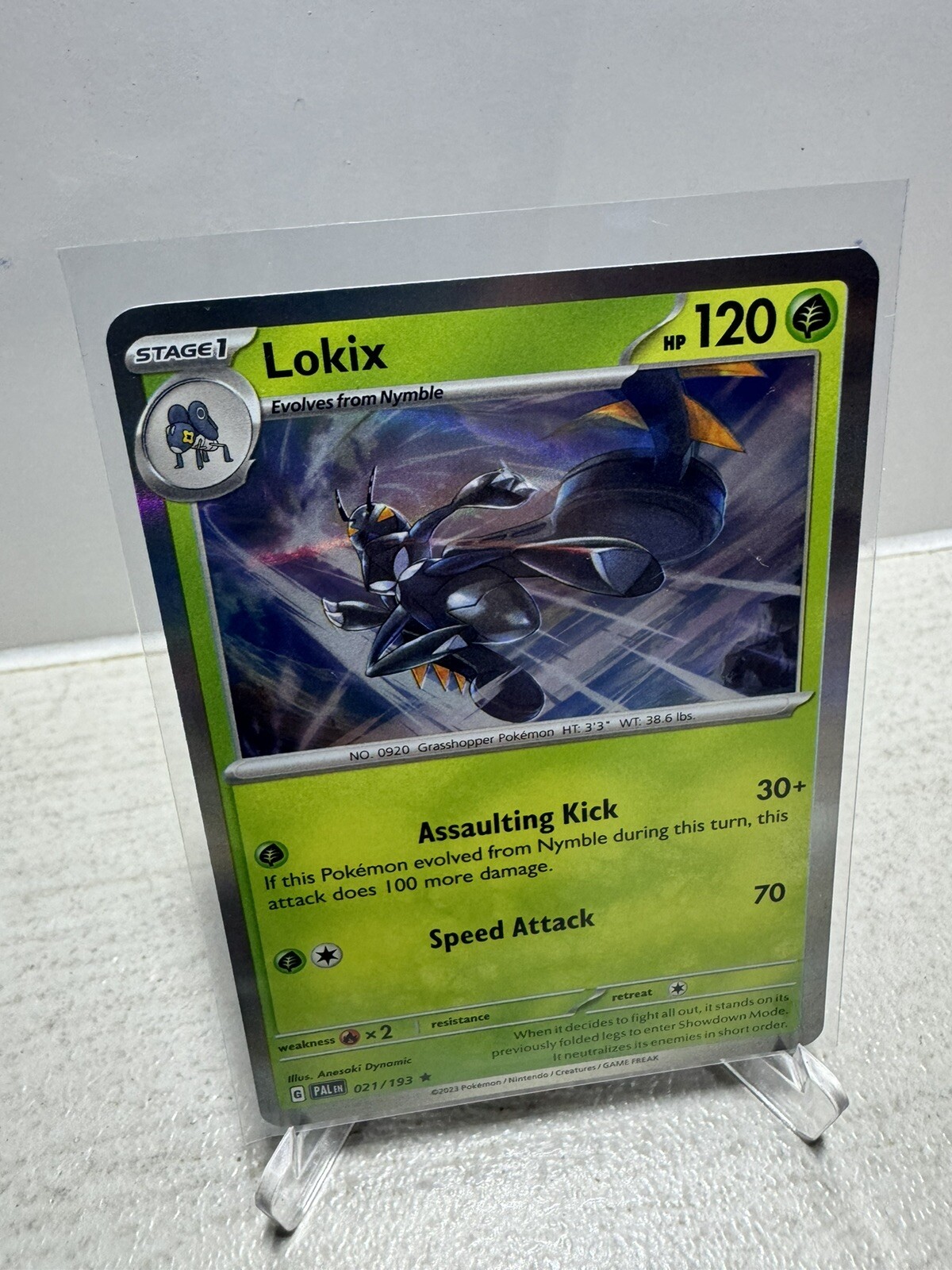 Pokemon Card Paldea Evolved 021/193 21/193 Lokix Holo Rare *MINT*