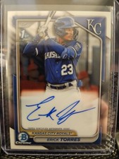 2024 Bowman Chrome Baseball Erick Torres 1st Bowman On-Card Auto Royals