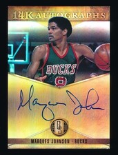MARQUES JOHNSON 2014-15 PANINI GOLD STANDARD 14K AUTOGRAPHS * MILWAUKEE BUCSKS*