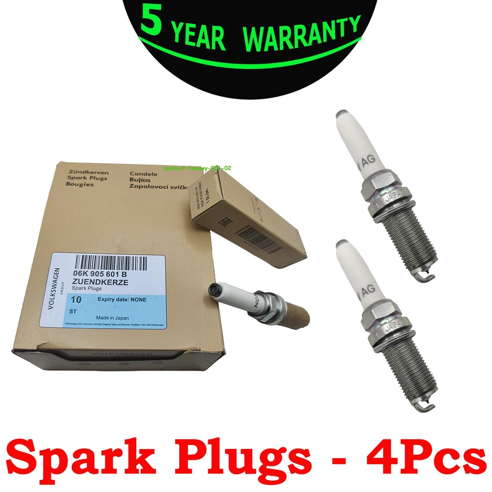 Set of 4 06K-905-601B 94833 ngk Spark Plug For A3 A4 A6 Q5 Q7 Macan GTI Golf OEM - Image 2 of 4
