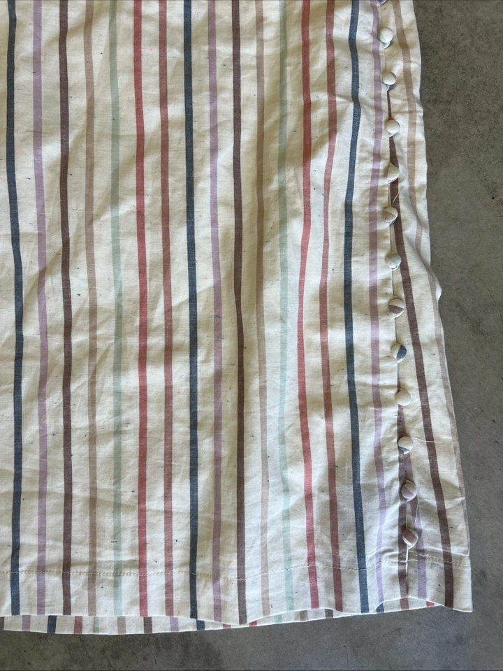 Maxwell 纽扣开衩中裙有斑点彩虹条纹 10 码 — 第 2/4 张图片