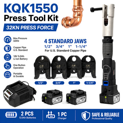 KQK-1550 Press tool kit VUS: 1 1/2 3/4 1-1/4 U.S. standard