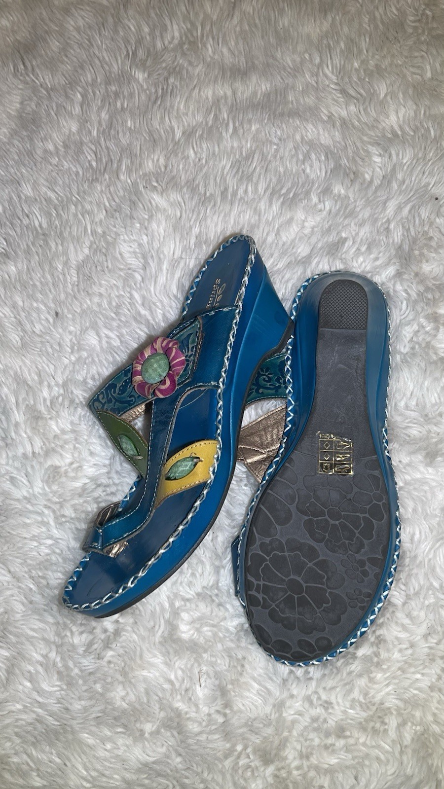 APL Spring Steps Roseanne sandali donna turchese floreale taglia 7