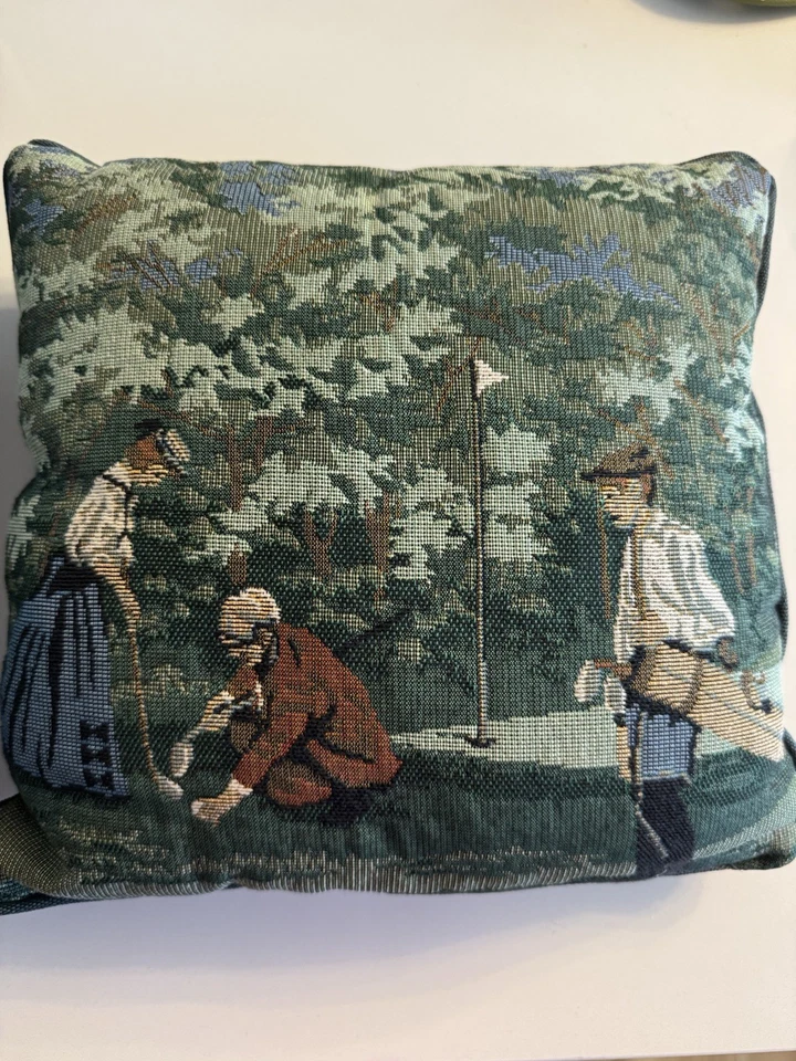 Juego de 2 almohadas de tapiz decorativas rectangulares Newport vintage 12x9 Foto 2 de 4